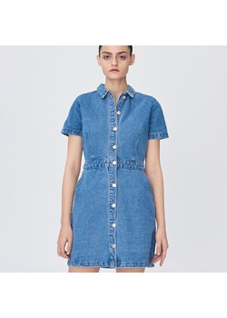 Sinsay - Jeansowa sukienka mini - Niebieski