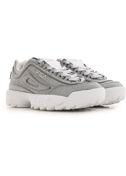 Srebrne buty damskie fila, wiosna 2020 w Domodi Srebrne buty damskie fila, wiosna 2020 w Domodi