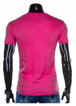 T-shirt męski Edoti.com różowy 