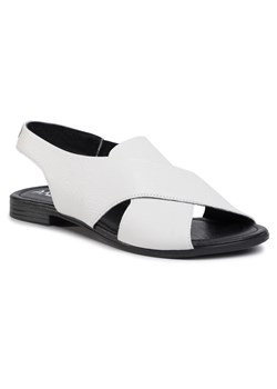 Sandały damskie Ann-Mex białe bez wzorów bez obcasa bez zapięcia 