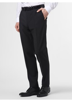 Strellson Męskie spodnie od garnituru modułowego Mężczyźni Slim Fit wełna ze strzyży czarny jednolity ze sklepu vangraaf w kategorii Spodnie męskie - zdjęcie 84088165