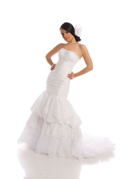 Suknia Ślubna FSS509 BIAŁY ze sklepu fokus.pl w kategorii Sukienki - zdjęcie 84154587