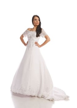 Suknia Ślubna FSS536 BIAŁY ze sklepu fokus.pl w kategorii Sukienki - zdjęcie 84154589
