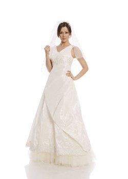 Suknia Ślubna FSS595 EKRI ze sklepu fokus.pl w kategorii Sukienki - zdjęcie 84154607