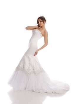Suknia Ślubna FSS503 BIAŁY ze sklepu fokus.pl w kategorii Sukienki - zdjęcie 84154619
