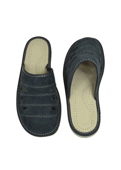Skórzane pantofle męskie ze sklepu JK-Collection w kategorii Kapcie męskie - zdjęcie 84187745