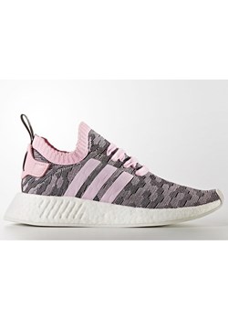 Różowe buty sportowe damskie Adidas Originals nmd wiązane płaskie 