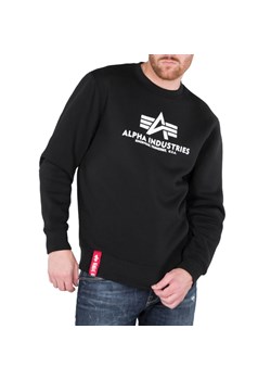 Bluza Alpha Industries Basic Sweater 17830203 - czarna ze sklepu streetstyle24.pl w kategorii Bluzy męskie - zdjęcie 84450796