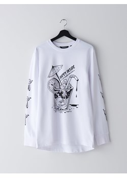 Cropp - Koszulka longsleeve z nadrukami - biały ze sklepu Cropp w kategorii T-shirty męskie - zdjęcie 84473927