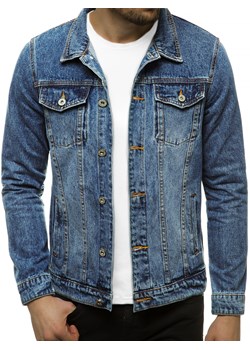 Kurtka męska jeans niebieska OZONEE T/7518 ze sklepu ozonee.pl w kategorii Kurtki męskie - zdjęcie 84481296