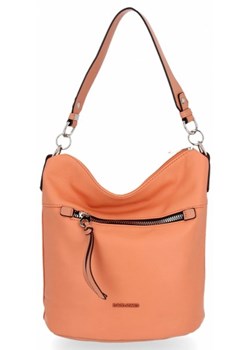 Uniwersalna Torebka Damska do noszenia na co dzień firmy David Jones Koralowa (kolory) ze sklepu PaniTorbalska w kategorii Torby Shopper bag - zdjęcie 84717939