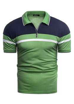 koszulka polo YP319 - zielona ze sklepu Risardi w kategorii T-shirty męskie - zdjęcie 84951027