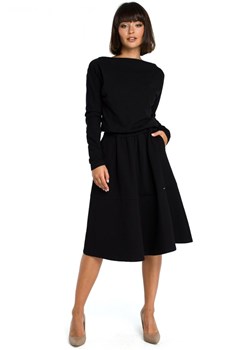 B087 Sukienka rozkloszowana - czarna ze sklepu Świat Bielizny w kategorii Sukienki - zdjęcie 85517166