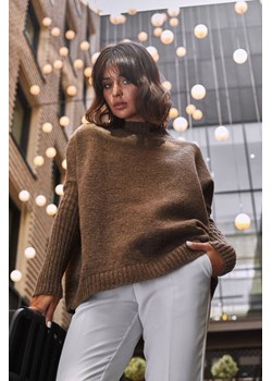 BK009 Sweter zakładany przez głowę - karmelowy ze sklepu Świat Bielizny w kategorii Swetry damskie - zdjęcie 85518949