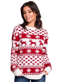 BK039 Sweter z motywem świątecznym - model 2 ze sklepu Świat Bielizny w kategorii Swetry damskie - zdjęcie 85519385