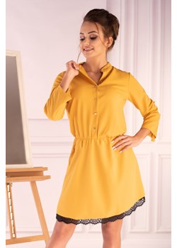 Jentyna Yellow 85605 sukienka koszulowa ze sklepu Świat Bielizny w kategorii Sukienki - zdjęcie 85524689