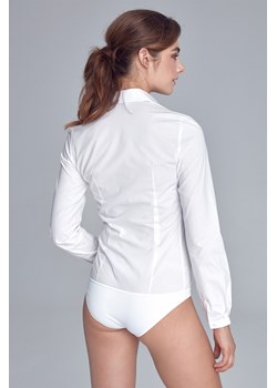 Klasyczna koszula body  - biały - K54 ze sklepu Świat Bielizny w kategorii Koszule damskie - zdjęcie 85525228