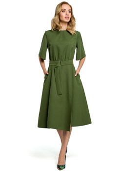 M396 Sukienka - zielona ze sklepu Świat Bielizny w kategorii Sukienki - zdjęcie 85529628