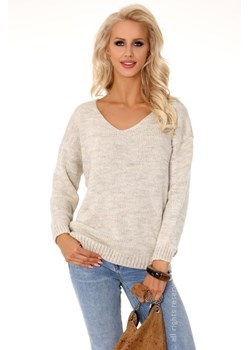 Margitam Beige sweter ze sklepu Świat Bielizny w kategorii Swetry damskie - zdjęcie 85530776