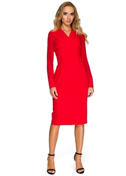 S136 Sukienka ołówkowa - czerwona ze sklepu Świat Bielizny w kategorii Sukienki - zdjęcie 85535218