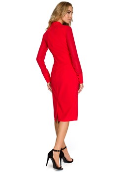 S136 Sukienka ołówkowa - czerwona ze sklepu Świat Bielizny w kategorii Sukienki - zdjęcie 85535219