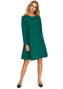 S137 Sukienka rozkloszowana - zielona ze sklepu Świat Bielizny w kategorii Sukienki - zdjęcie 85535235
