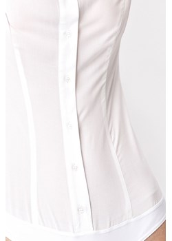 Bluzka koszulowa body - ecru - B110 ze sklepu Świat Bielizny w kategorii Bluzki damskie - zdjęcie 85544845