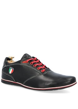 Skórzane buty casual - KENT 511I CZARNE ze sklepu Tymoteo.pl - sklep obuwniczy w kategorii Półbuty męskie - zdjęcie 86355666