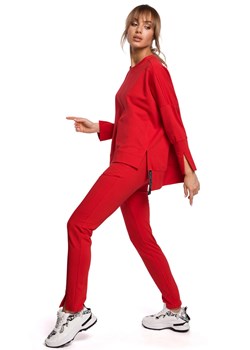 M493 Spodnie z rozporkami - czerwone ze sklepu Świat Bielizny w kategorii Spodnie damskie - zdjęcie 86709737