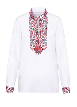 Męska koszula haftowana ze sklepu JK-Collection w kategorii Koszule męskie - zdjęcie 86807605