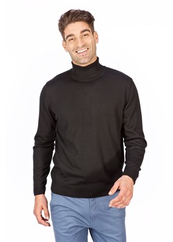 Sweter męski golf czarny - regular ze sklepu Lanieri.pl w kategorii Swetry męskie - zdjęcie 86990017