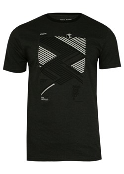 Czarny Bawełniany T-Shirt z Geometrycznym Motywem -PAKO JEANS- Męski, Okrągły Dekolt, Krótki Rękaw TSPJNS6URBANcz ze sklepu JegoSzafa.pl w kategorii T-shirty męskie - zdjęcie 87388808