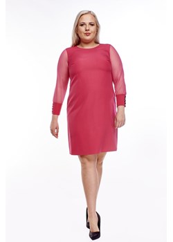 Sukienka Fokus z okrągłym dekoltem mini ołówkowa z długimi rękawami na randkę  ze sklepu fokus.pl w kategorii Sukienki - zdjęcie 87474309