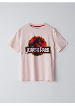 Cropp - Koszulka Jurassic Park - różowy ze sklepu Cropp w kategorii Bluzki damskie - zdjęcie 87764646