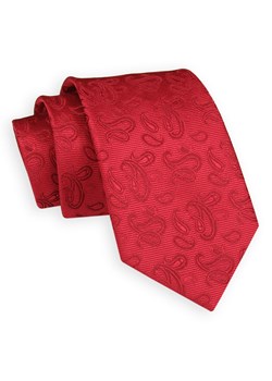 Czerwony Klasyczny Elegancki Krawat -Angelo di Monti- 7 cm, Męski, w Tłoczony Wzór Paisley KRADM1753 ze sklepu JegoSzafa.pl w kategorii Krawaty - zdjęcie 87875196
