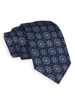 Granatowo-Niebieski Elegancki Krawat -Angelo di Monti- 7 cm, Męski, w Kwiatki, Wzór Florystyczny KRADM1741 ze sklepu JegoSzafa.pl w kategorii Krawaty - zdjęcie 87875206