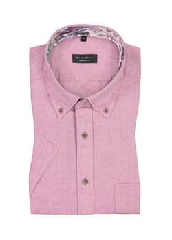 Koszula lniana różowa Miler Luxury Shirts fioletowy Koszula w kolorze fioletowym męska zapinana na ukryte guziki