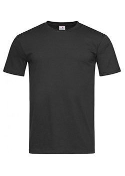 Czarny T-Shirt Męski Bez Nadruku -STEDMAN- Koszulka, Krótki Rękaw, Basic, U-neck, 100% Bawełna TSJNPLST2010FITTEDblackopal ze sklepu JegoSzafa.pl w kategorii T-shirty męskie - zdjęcie 88162498