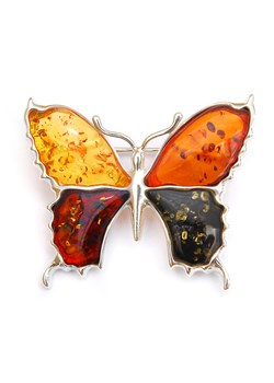 Broszka "Motyl" z bursztynem w czterech kolorach ze sklepu Ambertic.pl w kategorii Broszki - zdjęcie 88879586