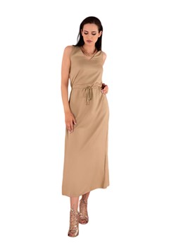 Anara Beige D144 sukienka ze sklepu Świat Bielizny w kategorii Sukienki - zdjęcie 89466959