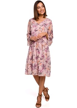 S214 Sukienka szyfonowa z obniżoną linią talii - model 2 ze sklepu Świat Bielizny w kategorii Sukienki - zdjęcie 89474385