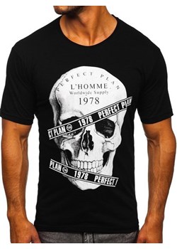 Czarny t-shirt męski z nadrukiem Bolf 142176 ze sklepu Denley w kategorii T-shirty męskie - zdjęcie 90144827