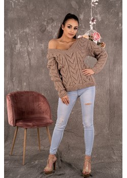Manesa Mocca sweter ze sklepu Świat Bielizny w kategorii Swetry damskie - zdjęcie 91483615
