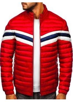 Czerwona pikowana przejściowa kurtka męska sportowa Denley 6574 ze sklepu Denley w kategorii Kurtki męskie - zdjęcie 91709328