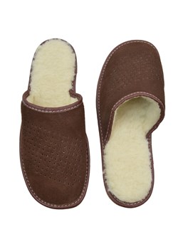 Skórzane pantofle męskie ze sklepu JK-Collection w kategorii Kapcie męskie - zdjęcie 91743627