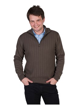 Pascal polo - taupe ze sklepu Swetry Lasota w kategorii Swetry męskie - zdjęcie 92234396