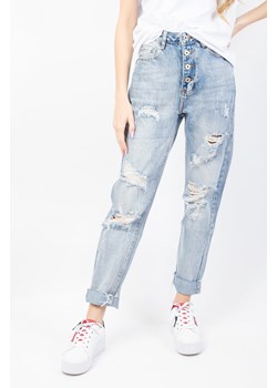 JASNE SPODNIE JEANSOWE TYPU MOM FIT Z GUZIKAMI- WYSOKI STAN ze sklepu olika.com.pl w kategorii Jeansy damskie - zdjęcie 92901899