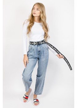 NIEBIESKIE SPODNIE JEANSOWE TYPU BALLOON JEANS Z WYSOKIM STANEM ze sklepu olika.com.pl w kategorii Jeansy damskie - zdjęcie 93134271