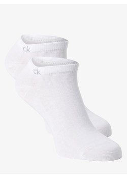 Calvin Klein Damskie skarpety do obuwia sportowego pakowane po 2 szt. Kobiety Bawełna biały jednolity ze sklepu vangraaf w kategorii Skarpetki damskie - zdjęcie 93432405