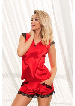 KOMPLET NEGROS satyna czerwony ze sklepu Świat Bielizny w kategorii Piżamy damskie - zdjęcie 93676938